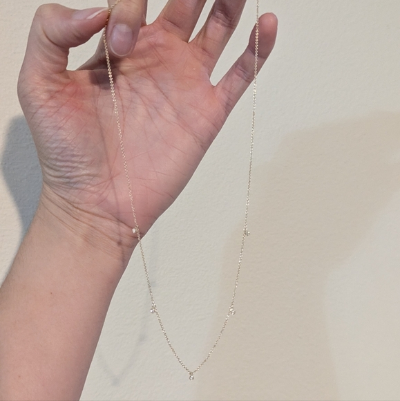 Mejuri 14k diamond station necklace old style - Picture 8 of 9